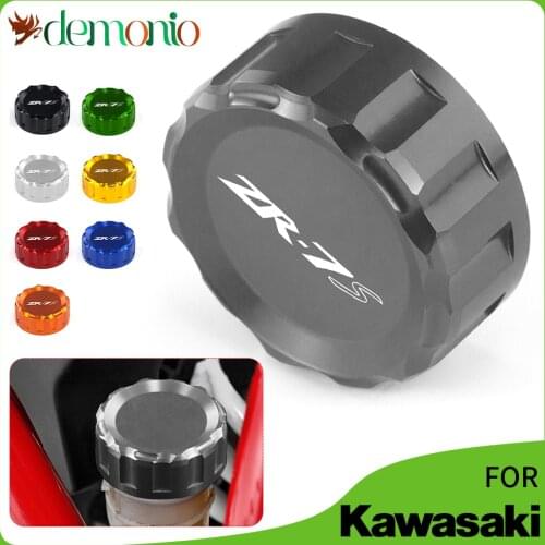 Rear Brake Fluid Reservoir Cover Cap For KAWASAKI ZR750 1992 1993 ZR7S ZR-7S 2001 - 2005 Motorcycle Accessories With Logo