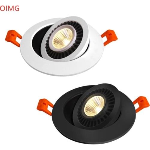 Dimmable Rotatable Angle Adjustable LED Recessed Downlights 18W 15W 12W 9W 7W COB Ceiling Lamp Spot Lights For Home Lighting