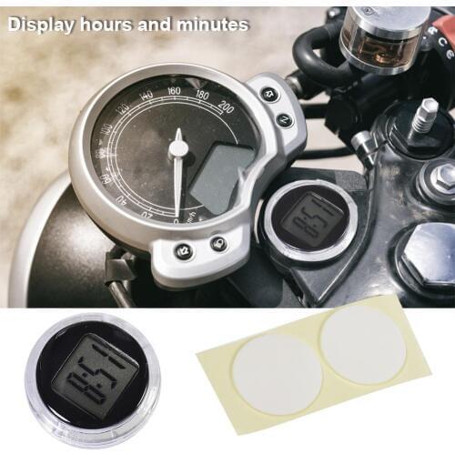1PCS Mini Precision Motorcycle Clocks Watch Waterproof Stick-On Motorbike Mount Watch Moto Digital Clock With Stopwatch