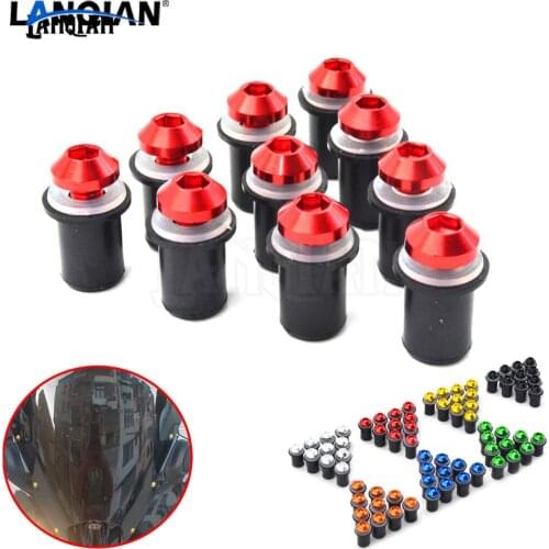 10PCS Fairing Wind Screen Screw Bolt Kit Windshield Mounting Nut bolt For Honda CBR300R CBR250R CBR650F CBR600 F4i CBR 300 250 R