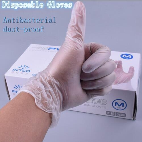 100pcs Comfortable Disposable Mechanic Nitrile Gloves Transparent Work Rubber Gloves Food Household Cleaning Gloves