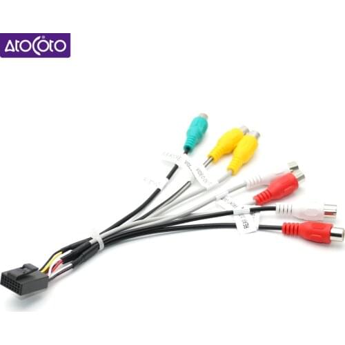 14 Pin Universal RCA Output Wire Harness Subwoofer Cable Adapter Wiring Connector Android Radio Car DVD Accessories