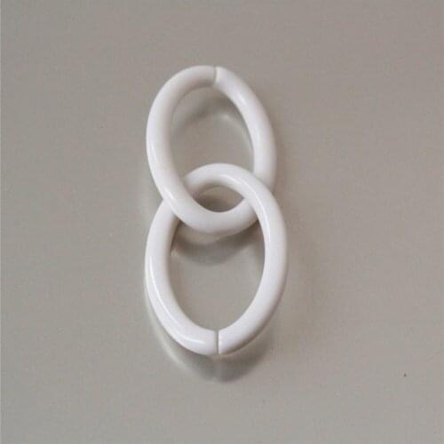 20pcs Large White Oval Acrylic Chain Links,White Plastic Chain Links, Open Link per Link Size 44mmx28mm Jewelry Chains S17