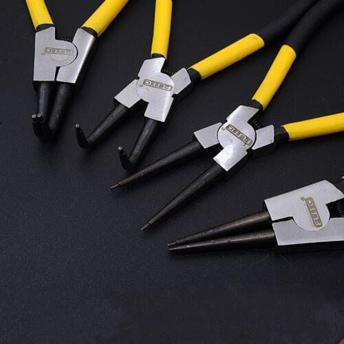 4PCS 9/13inch Circlip Pliers set External/Internal Straight/Bent Plier 45 Degrees Snap Ring Plier Spring Removal DIY Tools