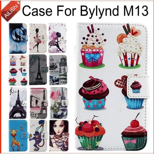 AiLiShi Factory Direct! Case For Bylynd M13 Luxury Flip PU Leather Case Exclusive 100% Special Phone Cover Skin+Tracking