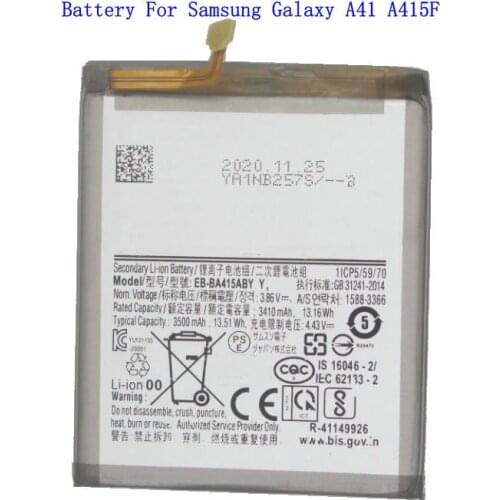 1x 3500mAh /13.16Wh EB-BA415ABY Repalcement Battery For Samsung Galaxy A41 A415F A415 Batteries