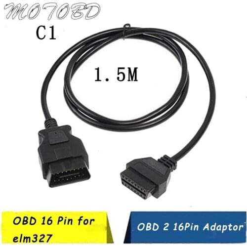New 12 Type 5M OBD 16 Pin Thin OBD2 OBD OBDII Auto Car Extension Cable with Switch Type Adapter Connector for ELM327