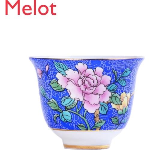 Tea Set Tea Cup Ceramic Tea Bowl Pastel Kaleidoscope Pastel Rolling Porcelain Tea Cup Master Single Cup Hand Painted Tea Cup