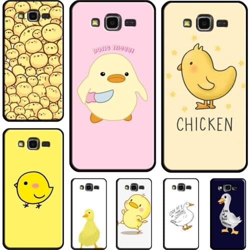 Cute Yellow Chickens Duck Cover Case For Samsung Galaxy J4 J6 Plus A6 A7 A8 A9 J8 2018 A3 A5 J3 J7 2017 J1 J5 2016