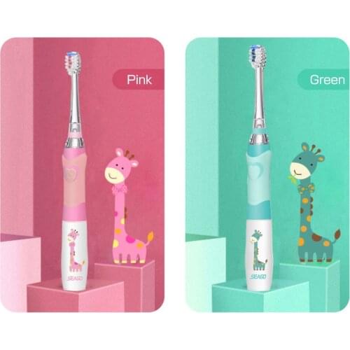 ChildrenS Electric Toothbrush Intelligent Sonic Soft Fur Battery Non-Rechargeable 3-12 Years Old Kids Automatic Toothbrush