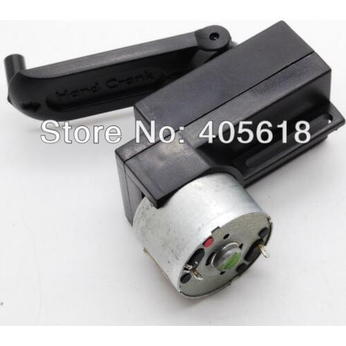 3V DC Hand Crank power generator Dynamo Green energy gear box DIY kit