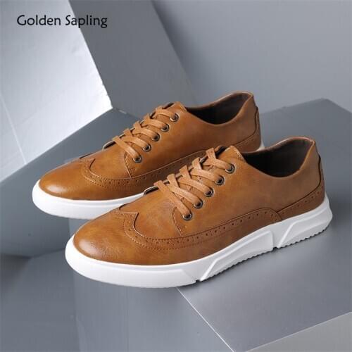 Brogues For Men Golden Sapling China