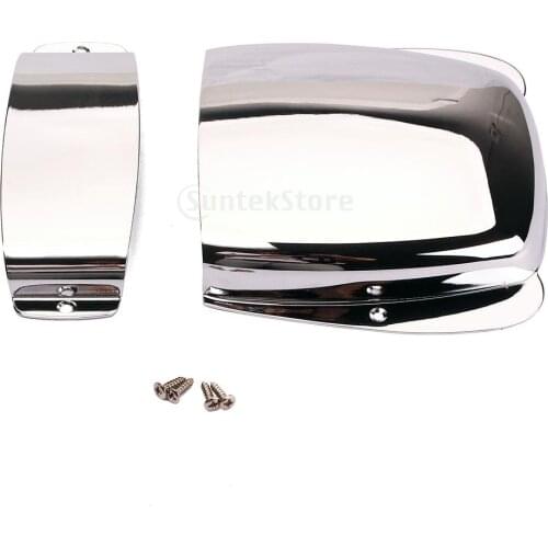 Chrome Plated Pickup & Bridge Plate Cover for Jazz Bass Electric Bass Guitar