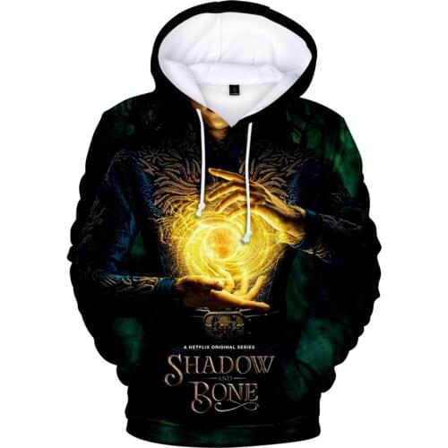 Shadow and Bone 3D Print Fashion Fall Winer Suit Hoodies Sportswear Hooded Youthful HIP HOP Style Women/Men The hooded
