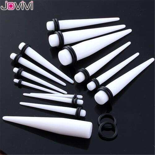 Jovivi Hot Style Acrylic Taper Spike Ear Stretcher Expander Plug Flesh Body Piercing Punk 1 Set 2-20mm Body Piercing Jewelry