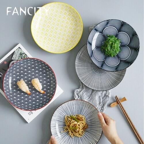 FANCITY Ceramic plates, creative cold dishes, household dishes, rice dishes