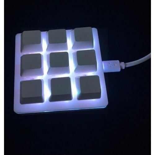 9 Keys DIY Customize Shortcut Function Backlit Keyboard keypad Mechanical Photoshop Transparent RGB For Game Backlight Mini S6N0
