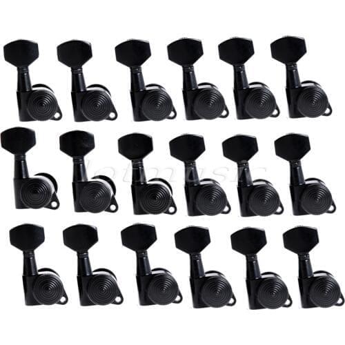 Tuning Pegs Keys Tuners Machine Heads for Guitar Parts Black 18 Right Inline