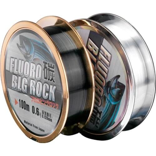 Carbon Fiber Fishing Line 100m High Strength Strong Pulling Durable Lure Rock Fishing Gear 2 Colors Fluorocarbon Wire