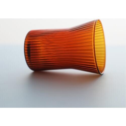 New 300ml Heat-resistant Glass Water Cup Creative Arc Household Glass Mug Brown Striped Open Cup Breakfast Milk Coffee Glass Cup