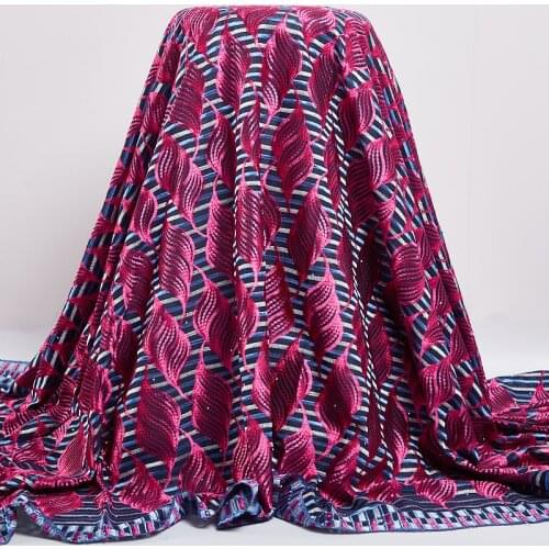 Zhenguiru New African Swiss Voile Dubai Fabric 2021 Cotton Embroidery Sewing Lace Fabric 5 Yards For Woman Dresses Wedding A2502