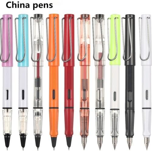 Luxury quality 555 Student school supplies office Fountain Pen Three Type nib ink pens for writing