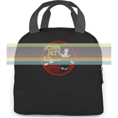 JOAN JETT Jett Circle Black Hot Cheap women men Portable insulated lunch bag adult