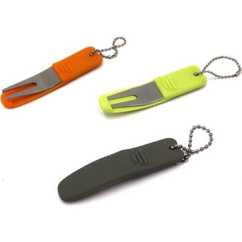 1Pcs New Arrival Rubber Cover+SS304 3 Color Options Putting Green Fork Golf Divot Tool Golf Pitch Fork Golf Pitch Relief