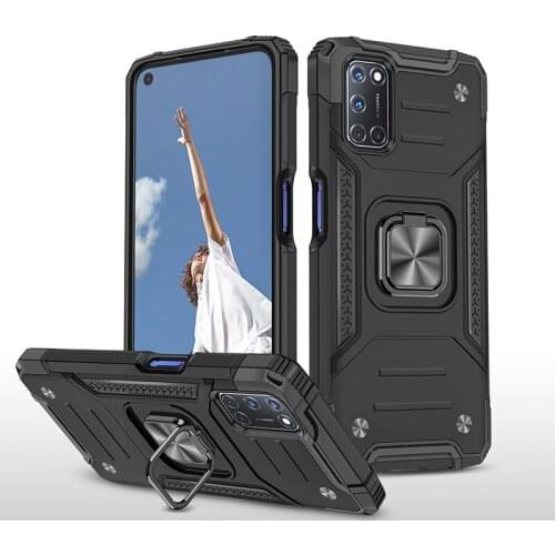 Luxury Ring Phone Case For OPPO Reno 4 5 Lite A5 A9 2020 A31 A52 A72 A92 A73 A54 A94 A15 Realme 5 5i 6i 6 6S C11 C15 Cover Case