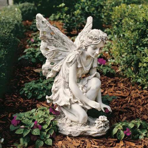 Outdoor Gardening Resin Happy Mythical Angel Ornaments Garden Crafts Decoration Villa Garden Home Decor Angel model