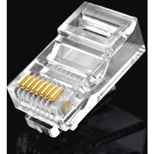 Network crystal head monitoring connector computer network head RJ45 plug 8p8c crystal head network cable connector