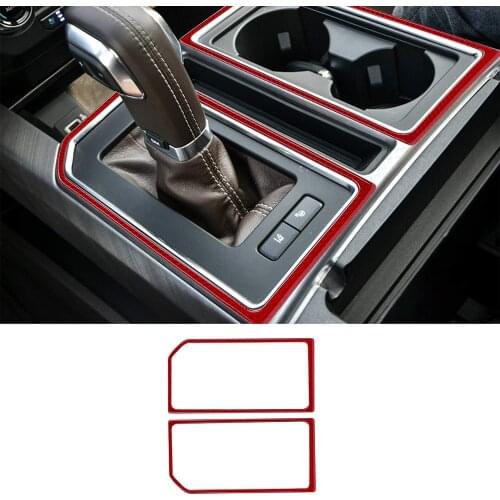 Compatible with Carbon Fiber Dashboard Rear Air Conditioner Panel Outlet Vent Covers Trim Interior Accessories for Ford F150