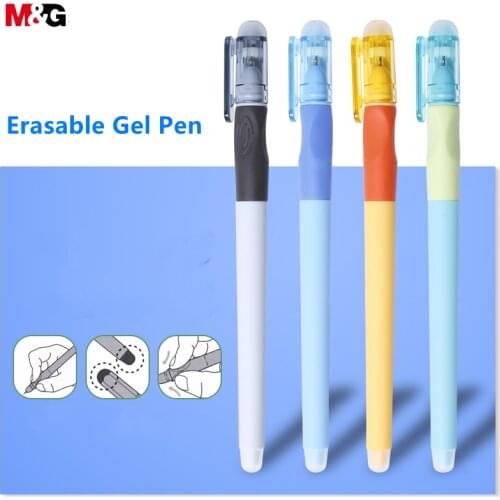 M&G 0.5mm Erasable Pen Washable Handle Blue Black Ink Stationery Rods Erasable Gel Pens