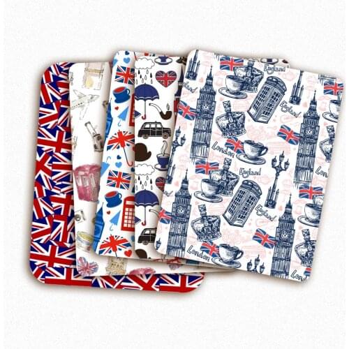 Polyester Cotton Fabric Sewing Fabrics British Elements Printed Cloth Sheets Clothes Making DIY Crafts Supplies 45*145cm 1pc
