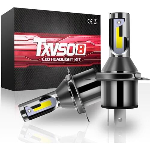 TXVSO8 2pcs Latest Diode Lamp H4 LED Headlights for Car MINI 9003/HB2 Hi/LO Universal Auto COB 6000K Light 110W 26000LM 자동차 led
