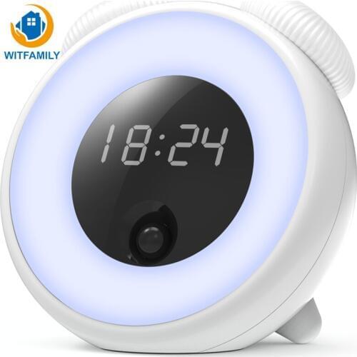 Backlit Intelligent Sensor Children Cute Charging Night Light LED Digital Alarm Clock Silent Radio Electronic Small Alarm Clock