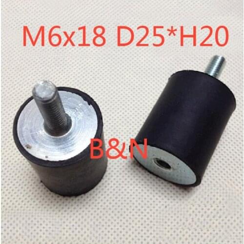 M6 x18 D25*H20,male/female ,VD Rubber Vibration Damper/Rubber Screw Damper Electrical machine Rubber shock absorption screw