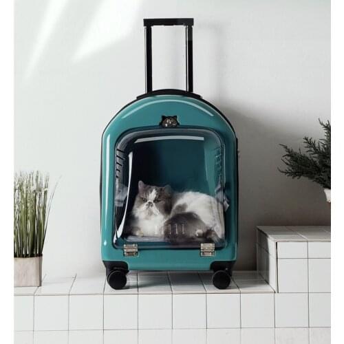 Cat Bag Breathable Portable Pet Luggage Carrier Outdoor Travel Luggage for Cat/Dog Transparent Space Cat/Dog Supplies Less 9KG