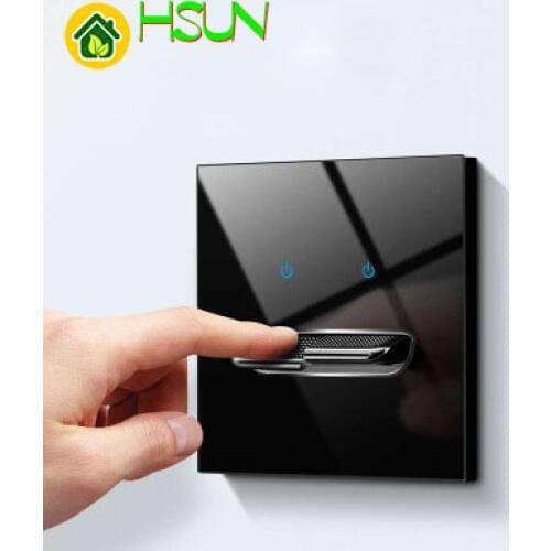 86 type Black tempered glass reset toggle switch 1 2 3 4 gang 1 2 way retro hotel creative switch USB France Germany UK socket