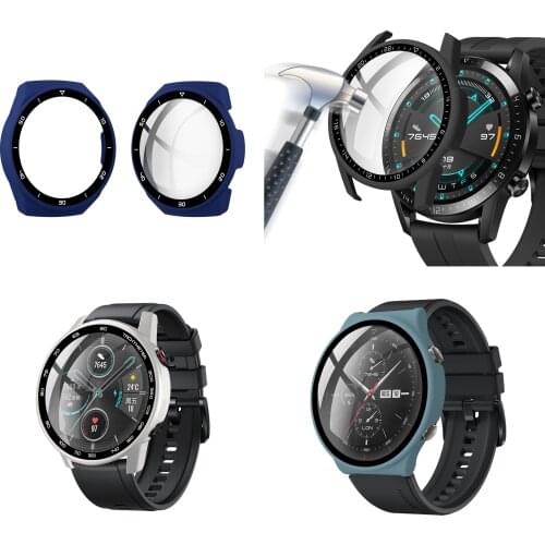 Hard Glass Screen Protector Case Shell Frame For Huawei GT 2e Honor Magic Watch 2 46mm GT2 Pro GT2e Magic2 Edge Bumper Cover