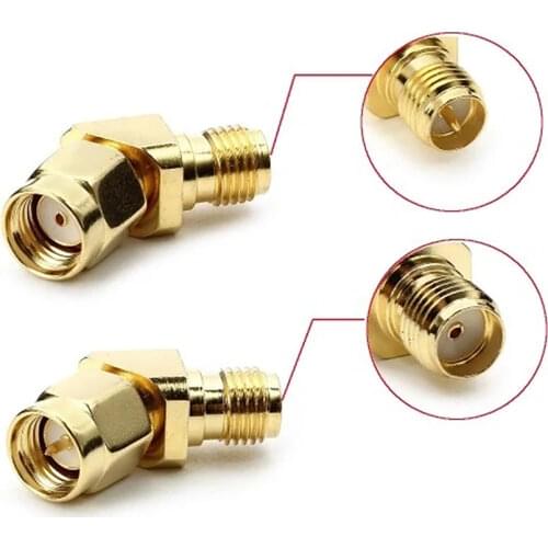 SKYAREA 45 Degree Antenna Adapter Connector SMA RP-SMA For FPV RX5808 Fatshark Goggles