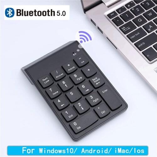 Bluetooth Numeric Keypad Cimetech Wireless Slim 18 Keys Multi-Function Numeric Keypad Keyboard Extensions for Laptop/Desktop/PCs