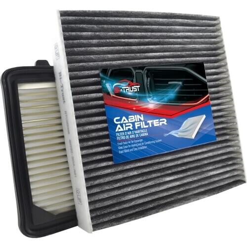 Bi-Trust Combo Set Engine & Carbon Cabin Air Filter for Honda Accord 2014-2015,2017 L4 2.0L CF10134 80292-SHJ-A01