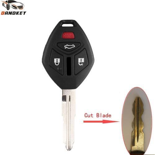 Dandkey For Mitsubishi Endeavor Outlander Eclipse Galant Lancer Raider Remote Key Shell Case 3+1 4 Buttons Fob With Cut Blade
