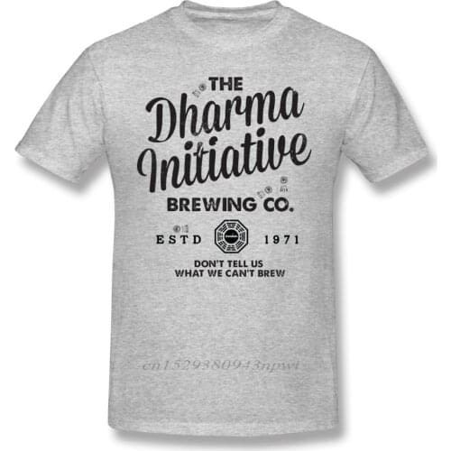 Dharma T Shirt LOST Dharma Initiative Brewing Company T-Shirt Streetwear Short Sleeve Tee Shirt Fun Plus size Cotton Tshirt