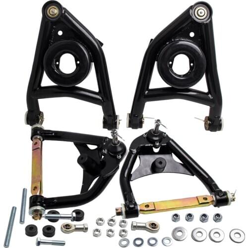 Front Tubular Control Arms A Body For Chevy Chevelle 1964-1972 Heavy Duty Set for Pontiac GTO Tempest 1964-1972 Black