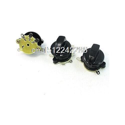 Plastic Housing 4P SPST Speed Control Switch 3 Pcs for Electric Fan