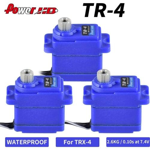 PowerHD TR-4 TR4 Mini 7.4V 2.6KG Waterproof Metal Gear Servo for Traxxas TRX4 RC Vehicles Model Parts Replaces 2065