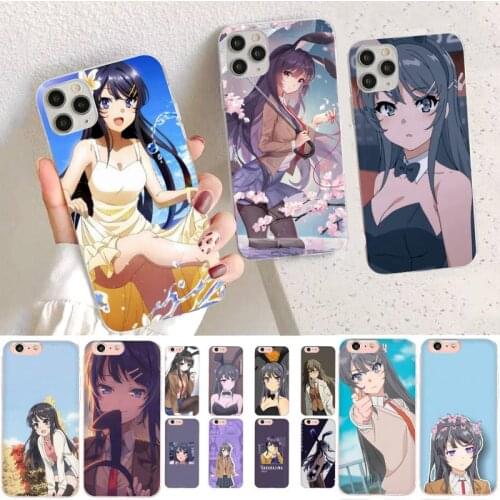 YNDFCNB Sakurajima Mai Anime Phone Case for iPhone 11 12 pro XS MAX 8 7 6 6S Plus X 5S SE 2020 XR case