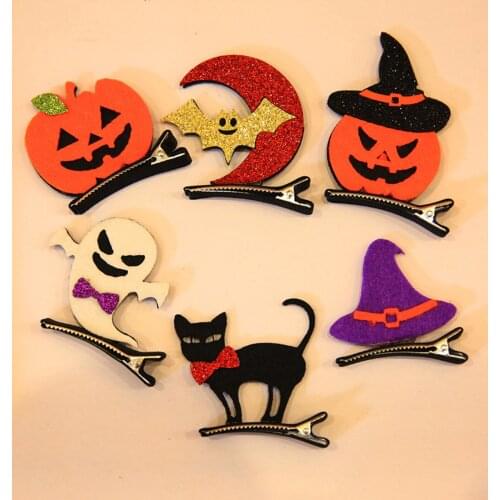 Adult Kids Halloween Hair Clips Cartoon Party Decoration Hairpins Accessory Baby Girls Hair Clip Резинки Для Волос Детям